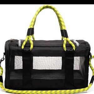 Rover land Black and Yellow Mesh Duffle Bag